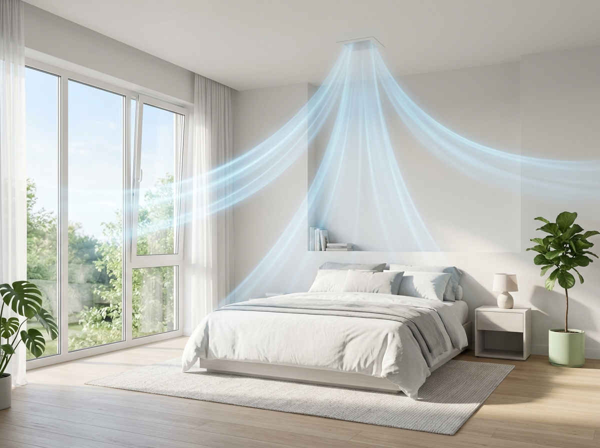 Bedroom bathed in soft natural light
