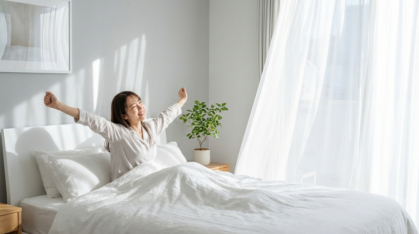 หนุ่มสาวกำลังตื่นนอน